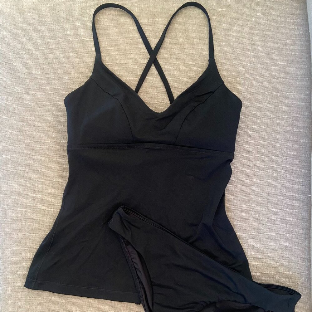 Athleta Two Piece Black Swimsuit Size S
